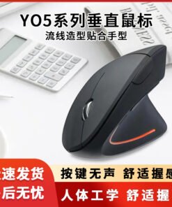 Rato Sem Fios Vertical de Carregamento Transfronteiriço Ergonómico Luminoso De Modo Duplo Silencioso Rato Bluetooth Silencioso Em Grosso